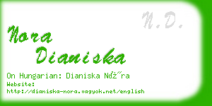 nora dianiska business card
